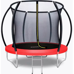 Батут GetActive Jump PRO 8FT SDT-0803 с лестницей и внутренней сеткой (красный)