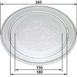 Тарелка для СВЧ-печи DR.ELECTRO SLY-ZP245(LG, 245мм, без посад.)