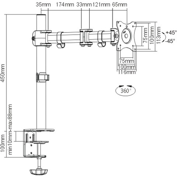 Кронштейн Brateck LDT07-C012