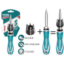 Отвевертка реверсивная с набором бит Total TACSD30086 (8 предметов)