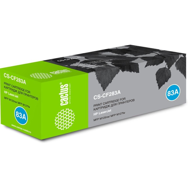 Картридж лазерный Cactus CS-CF283A CF283A черный (1500стр.) для HP LJ Pro M125nw/M127fw