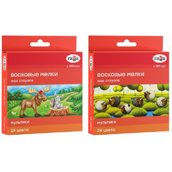 Восковые мелки Гамма Мультики 2131018_01_31/081120203 (24 цв.)
