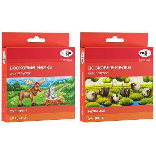 Восковые мелки Гамма Мультики 2131018_01_31/081120203 (24 цв.)