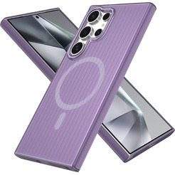 Задняя накладка CASE Translucent Strip Samsung Galaxy S24 Ultra, фиолетовый