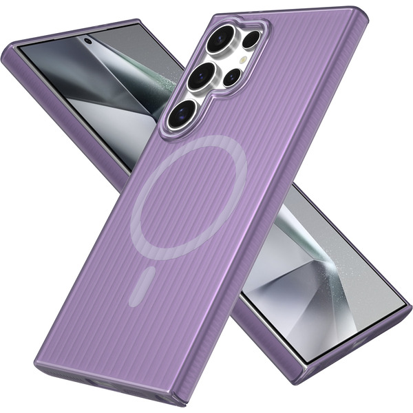 Задняя накладка CASE Translucent Strip Samsung Galaxy S24 Ultra, фиолетовый