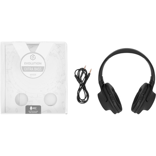 Наушники проводные  EVOLUTION WH101F (BLACK)