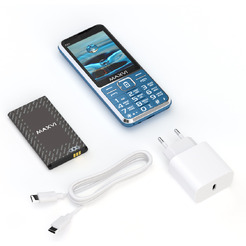 Мобильный телефон Maxvi P21i + ЗУ WC-112 (маренго)