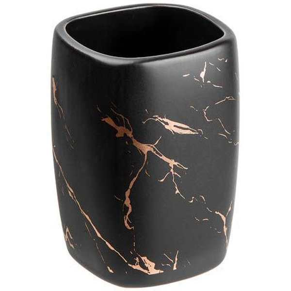 Стакан для зубной щетки и пасты Perfecto Linea Elegance 35-721081 (черный)