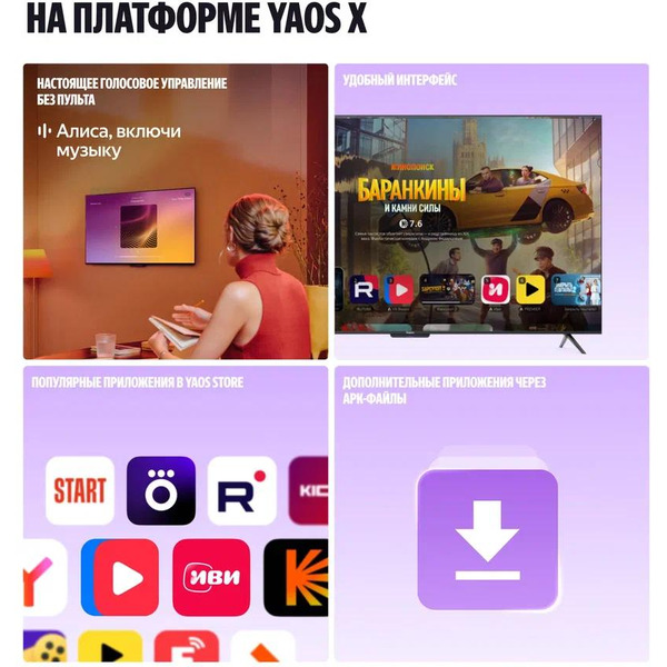 Телевизор Яндекс ТВ Станция Про MiniLED с Алисой 75 (YNDX-00105)