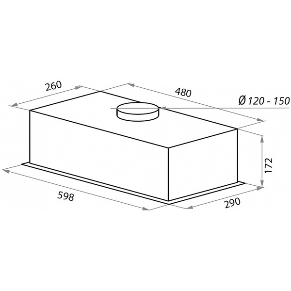 Кухонная вытяжка MAUNFELD Crosby Built 60 (черный)