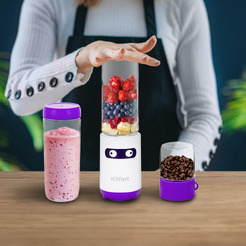 Блендер стационарный Kitfort KT-3033-1 (бело-фиолетовый)