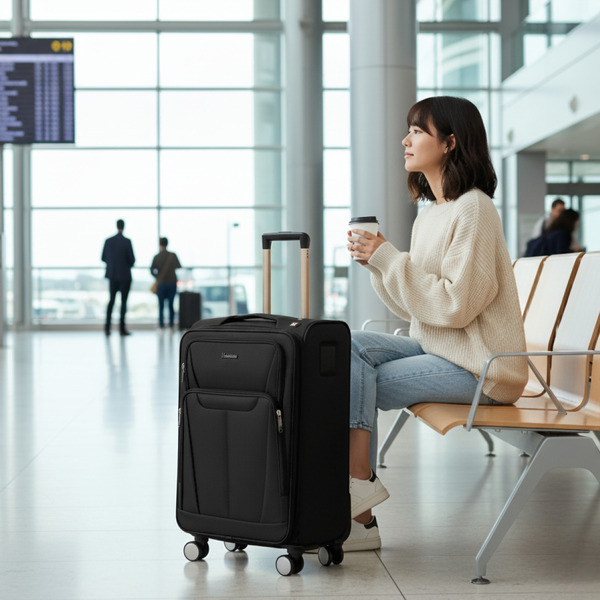 Чемодан MONZA 23014# (L, черный)