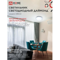 Светильник светодиодный IN HOME DECO ДАЙМОНД (4690612052489)