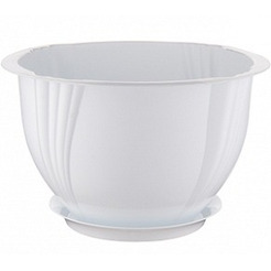 Кашпо с поддоном Berossi Diana АС 26601000 (снежно-белый)