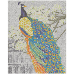 Картина стразами (алмазная мозаика) ОСТРОВ СОКРОВИЩ «Павлин» 662411