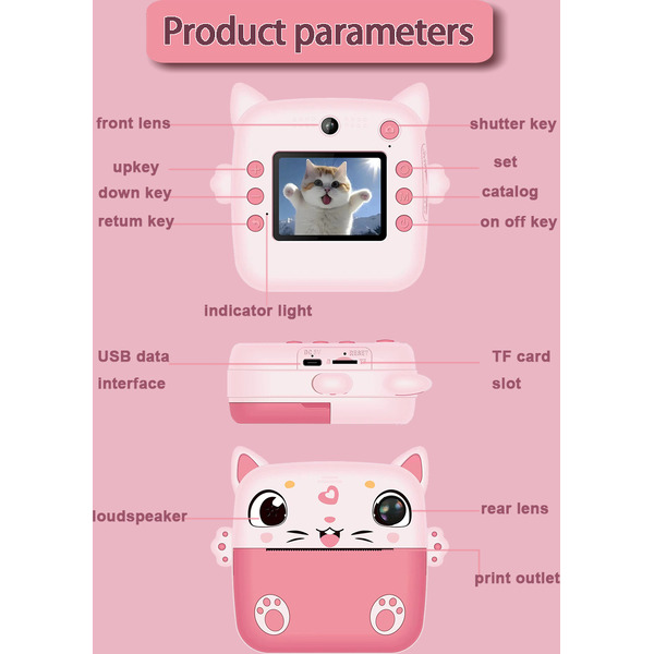 Фотоаппарат с мгновенной печатью Maxtop Y72P