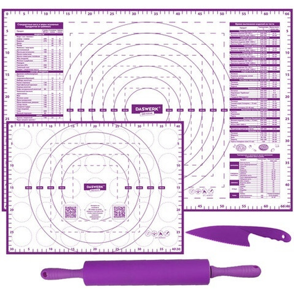 Силиконовый коврик для раскатки/запекания DASWERK 608429