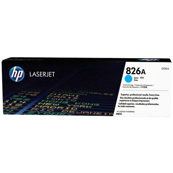Картридж лазерный HP 826A CF311A голубой для HP CLJ Ent M855