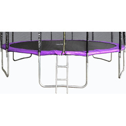Батут пружинный с защитной сеткой и лестницей ATLAS SPORT 16FT-6 PRO purple