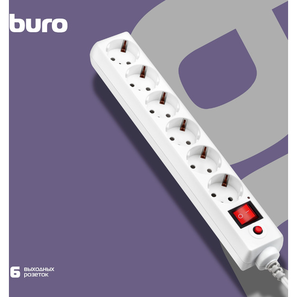 Сетевой фильтр Buro 600SH-16-1.8-W