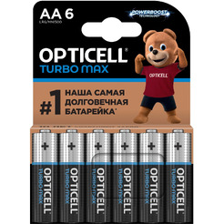 Элемент питания OPTICELL AA LR06 BP6 Turbo Max