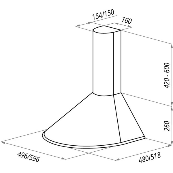 Кухонная вытяжка Maunfeld Derby 60 (белый)