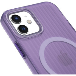 Задняя накладка CASE Translucent Strip Apple iPhone 12 / 12 Pro (фиолетовый)