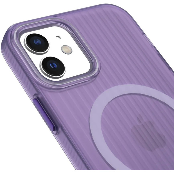 Задняя накладка CASE Translucent Strip Apple iPhone 12 / 12 Pro (фиолетовый)