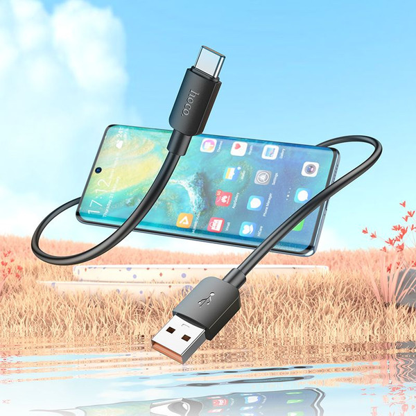 Зарядный кабель Hoco X96 100W USB Type-A - USB Type-C (1 м, черный)