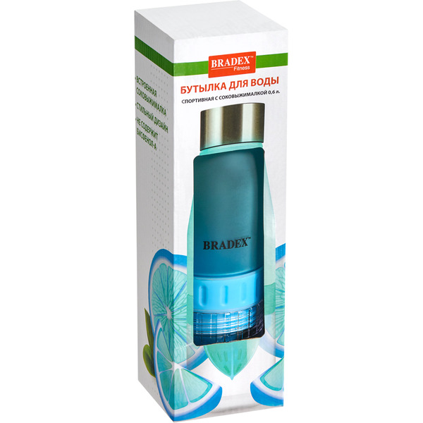 Бутылка для воды с соковыжималкой BRADEX SF 0521 (голубой)