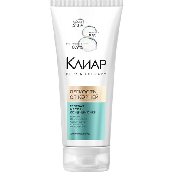 Гелевая маска-кондиционер СLEAR DERMA THERAPY Легкость от корней 200мл