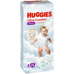 Детские одноразовые трусики-подгузники Huggies ULTRA COMFORT BOY Mega 4 (9-14кг), 46 шт