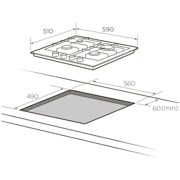 Варочная панель MIDEA MG696VGB