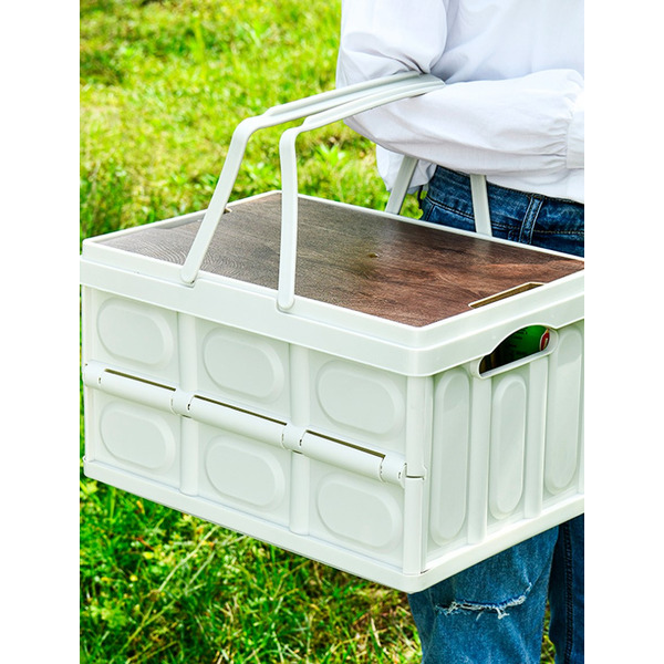 Органайзер складной со столиком и ручками Happy Home HH-003 (белый) 30л.