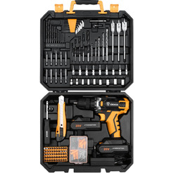 Дрель-шуруповерт Deko DKCD20FU-Li SET 193 (063-4179) с 2-мя АКБ, кейс, набор оснастки