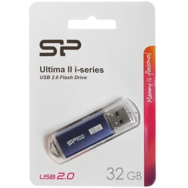 USB Flash Silicon-Power Ultima II I-Series 32GB SP032GBUF2M01V1B (темно-синий)