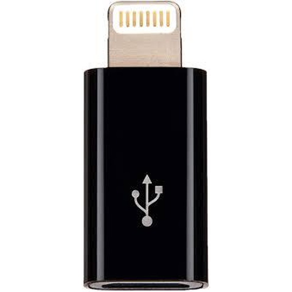 Переходник BINGO MicroUSB на Lightning (черный)