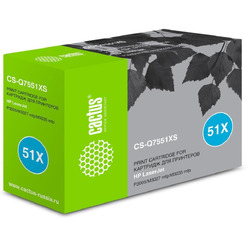 Картридж лазерный Cactus CS-Q7551XS Q7551X черный (13000стр.) для HP LJ P3005/M3027/M3035