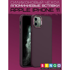 Бампер BINGO Metal для iPhone 11 Бордовый