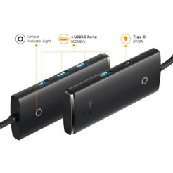 USB-хаб Baseus WKQX030401 (черный)