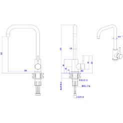 Смеситель AV Engineering AVZAR4-B304BK-737