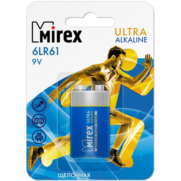 Батарейка Mirex Ultra Alkaline Крона 1 шт 6LR6-E1