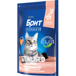 Сухой корм для кошек Брит Premium Cat Sterilized Salmon&Chicken 5049851 (2кг)