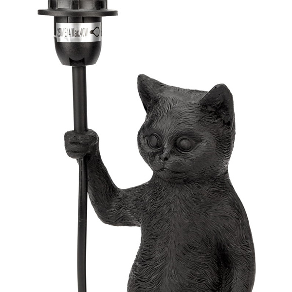 Светильник декоративный настольный REXANT 603-1018 МОБИ "Кот с зонтом" Е14, 40Вт, черный