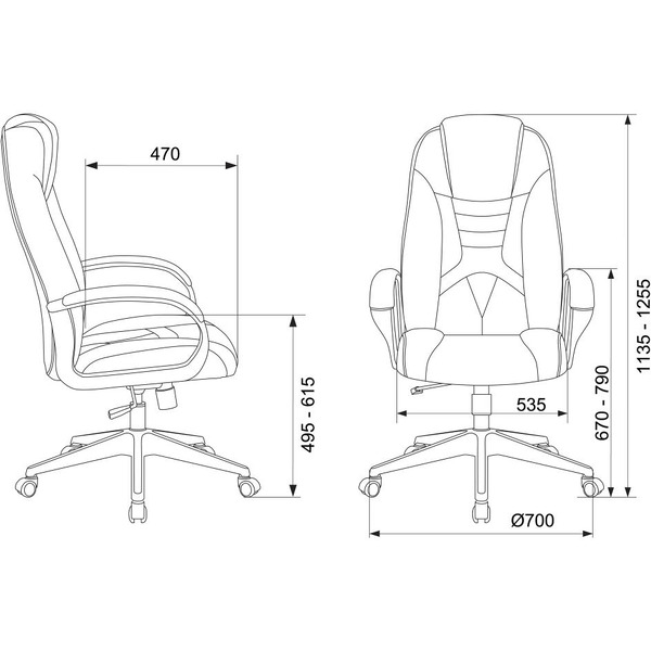 Кресло игровое Zombie 8 черный/оранжевый (1583067)