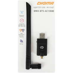 Сетевой адаптер Wi-Fi + Bluetooth Digma DWA-BT5-AC1300E