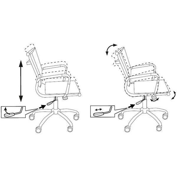 Кресло Бюрократ CH-993-LOW/BROWN
