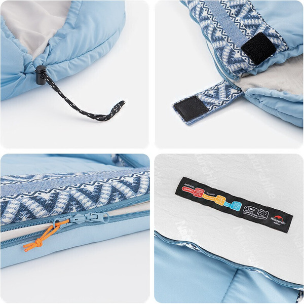 Спальный мешок Naturehike Envelope Down L250 NH21MSD07-BLU250 (голубой)