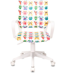 Компьютерное кресло Бюрократ Burokids 1W (белый монстры/пластик белый)