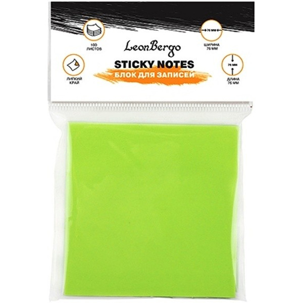Бумага для заметок с липким слоем LEONBERGO (LB-1210016)